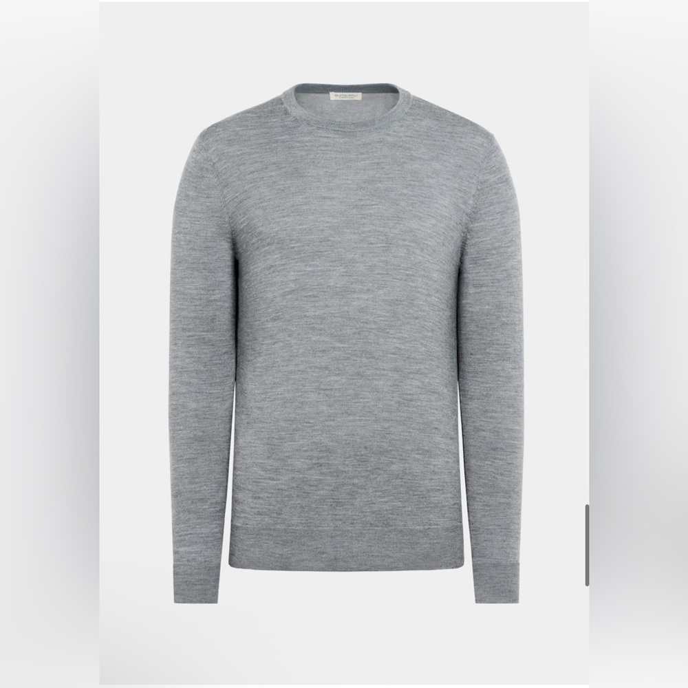 Suitsupplay Grey Merino Crew Neck Sweater Size S